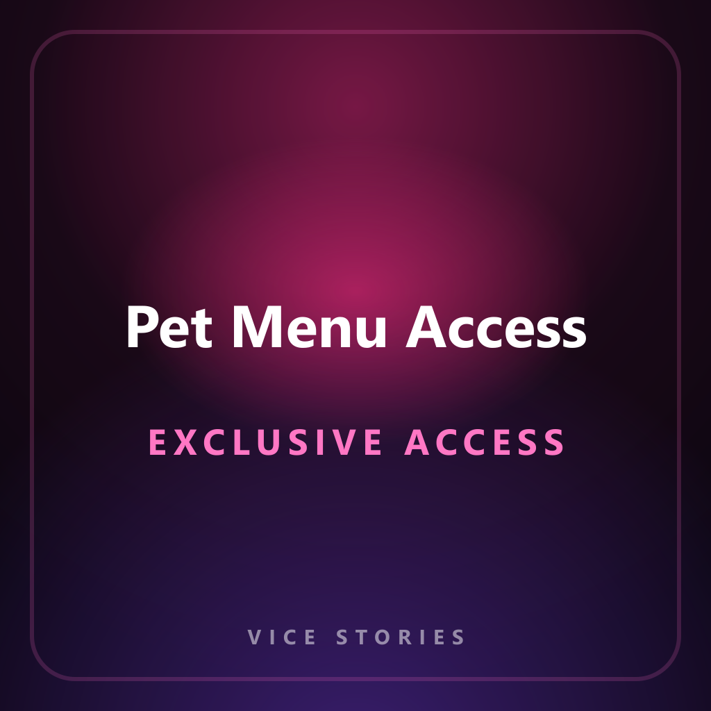 Pet Menu Access